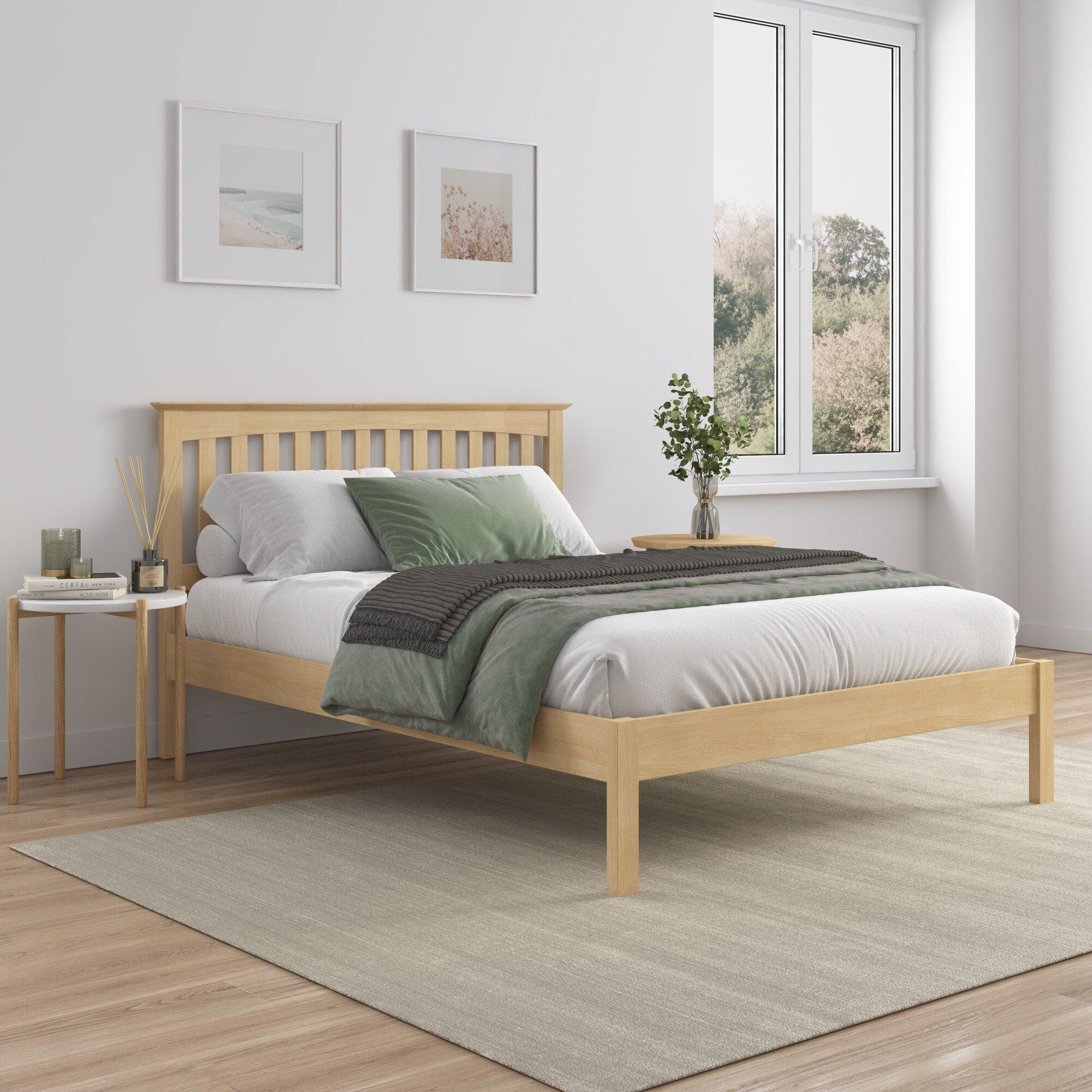 Dunkeld Solid Wooden Oak Low Footboard Shaker Style Bed Frame